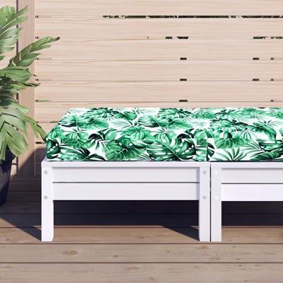 VidaXL Palletkussen bladpatroon 60x60x9,5 cm oxford stof