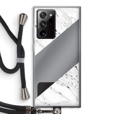 Biggest stripe: Samsung Galaxy Note 20 Ultra / Note 20 Ultra 5G Transparant Hoesje met koord
