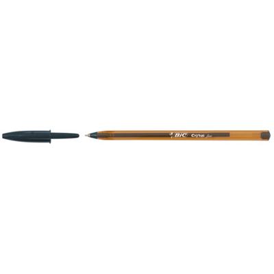 50x Bic Cristal balpen zwart fijn