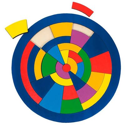 Cirkel houten puzzel, 39 stukjes