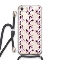 Musketon Unicorn: iPhone 7 Transparant Hoesje met koord