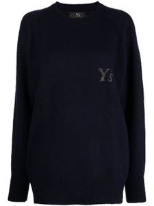 Y's pull à logo brodé - Bleu