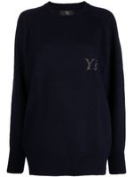 Y's pull à logo brodé - Bleu