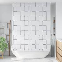 VidaXL Rolgordijn voor douche 140x240 cm vierkant