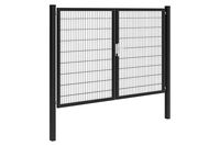 Hillfence metalen dubbele poort Premium-line inclusief slot 300x180 cm zwart - thumbnail
