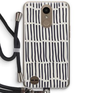 Moroccan stripes: LG K10 (2017) Transparant Hoesje met koord
