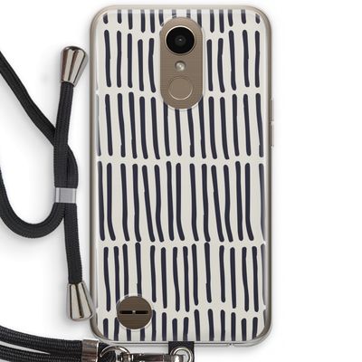 Moroccan stripes: LG K10 (2017) Transparant Hoesje met koord