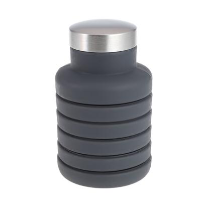Draagbare silicone water fles intrekbare vouwen koffie fles buiten reizen drinken Sport Drink ketel capaciteit: 500ml (grijs)