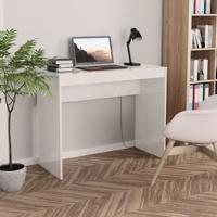 Bureau 90x40x72 cm bewerkt hout hoogglans wit