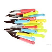 Schilmesjes gekleurd 5 stuks op kaart