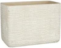 Mica Decorations bloempot Siri rechthoek 28x14x20cm licht grijs