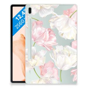 Samsung Galaxy Tab S7FE Siliconen Hoesje Lovely Flowers