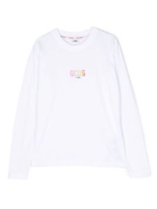 Gcds Kids t-shirt en coton à logo imprimé - Blanc