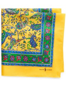 Polo Ralph Lauren foulard en soie à imprimé cachemire - Jaune