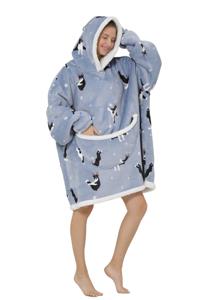 Snuggie jumping dog fleece – lichtgrijs  - Badrock