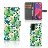 OPPO A54 5G | A74 5G | A93 5G Hoesje Orchidee Groen - thumbnail