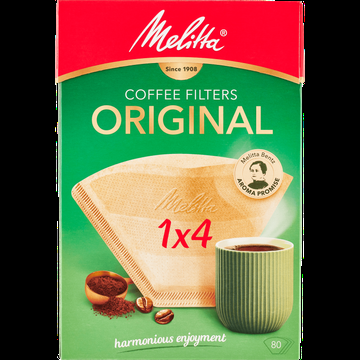 Melitta Original Koffiefilters 1x4 Bruin 80 stuks bij Jumbo