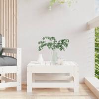 Tuinvoetenbank massief grenenhout wit