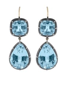 FRED LEIGHTON boucles d'oreilles serties de pierres - Bleu