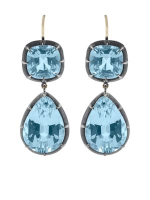 FRED LEIGHTON boucles d'oreilles serties de pierres - Bleu