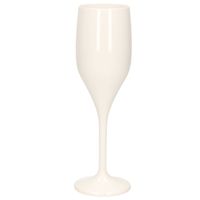 Champagneglazen/prosecco flutes wit 150 ml van onbreekbaar kunststof - Champagneglazen - thumbnail