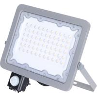LED Bouwlamp met Sensor - 50W - IP65 Waterdicht - Natuurlijk Wit 4000K - Aluminium