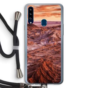 Mars: Samsung Galaxy A20s Transparant Hoesje met koord