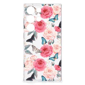 Samsung Galaxy S24 Ultra TPU Case Butterfly Roses