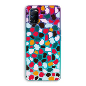 Colored Giraffe: Oppo A92 Transparant Hoesje