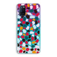 Colored Giraffe: Oppo A92 Transparant Hoesje