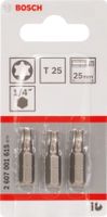 Bosch 3ST Torx schroefbits T25 XH 25mm - thumbnail