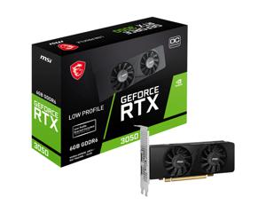 MSI Nvidia GeForce RTX 3050 Videokaart LP OC 6 GB GDDR6-RAM PCIe x16 DisplayPort, HDMI NVIDIA G-Sync , Low Profile, Overclocked