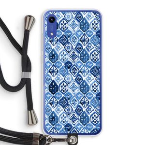 Blauw motief: Honor Play 8A Transparant Hoesje met koord