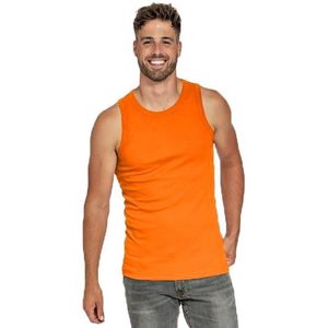 Oranje basic tanktop/singlet voor heren