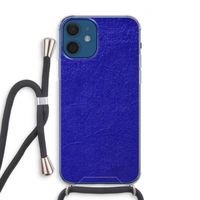 Majorelle Blue: iPhone 12 Transparant Hoesje met koord