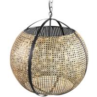 PTMD hanglamp bayu zwart/beige 55 cm | 2 stuks