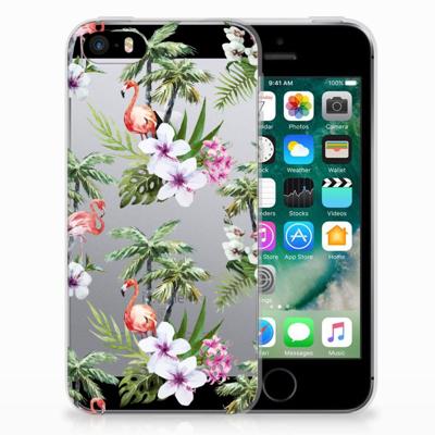 Apple iPhone SE | 5S | TPU Hoesje | Flamingo Palms