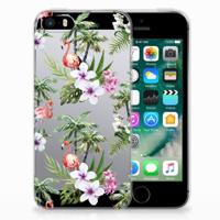 Apple iPhone SE | 5S | TPU Hoesje | Flamingo Palms