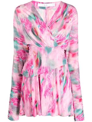 IRO robe courte à imprimé abstrait - Rose