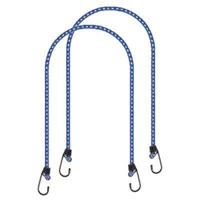 ProPlus Bagagespin - 4x stuks - met haken - 150 cm - snelbinders - elastisch - voor fiets/motor/aanh
