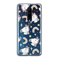 Rainbow Unicorn: OnePlus 7 Pro Transparant Hoesje Rainbow Unicorn: OnePlus 7 Pro Transparant Hoesje