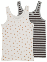 HEMA Kinderhemden Glitter - 2 Stuks Gebroken Wit (gebroken wit) - thumbnail