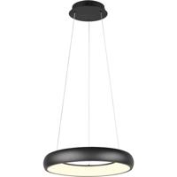 LED Hanglamp - Trion Kardo - 29W - Aanpasbare Kleur - Dimbaar - Rond - Mat Zwart - Metaal