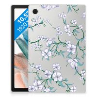 Samsung Galaxy Tab A8 2021/2022 Uniek Siliconen Hoesje Blossom White