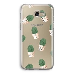 Cactusprint roze: Samsung Galaxy A5 (2017) Transparant Hoesje