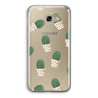 Cactusprint roze: Samsung Galaxy A5 (2017) Transparant Hoesje