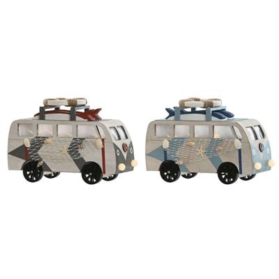 Decoratieve figuren Home ESPRIT Blauw Wit Terra cotta 22 x 7 x 14 cm (2 Stuks)