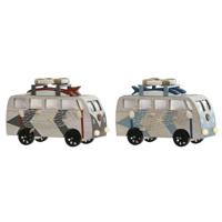 Decoratieve figuren Home ESPRIT Blauw Wit Terra cotta 22 x 7 x 14 cm (2 Stuks)
