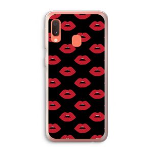 Lips: Samsung Galaxy A20e Transparant Hoesje