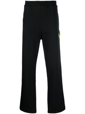 BARROW pantalon de jogging en coton à patch logo - Noir